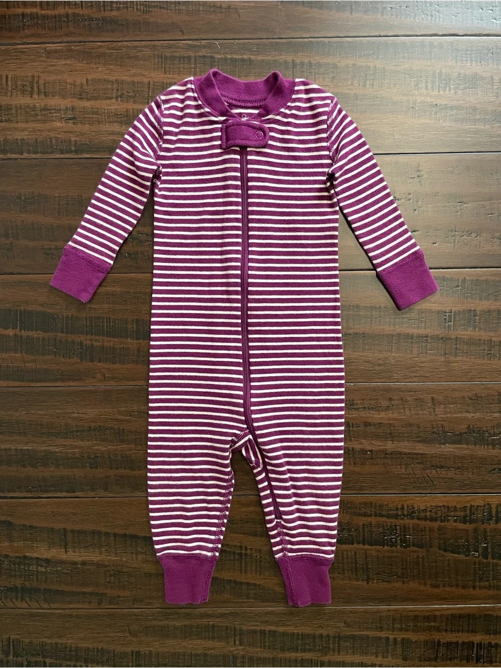 Hanna Andersson Striped Organic Cotton One Piece Sleeper